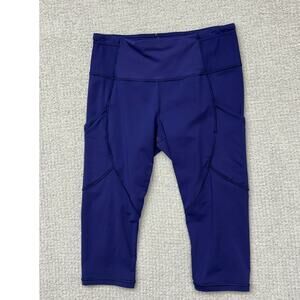 Lululemon Blue Athletic Capri Pants Size XL #58998